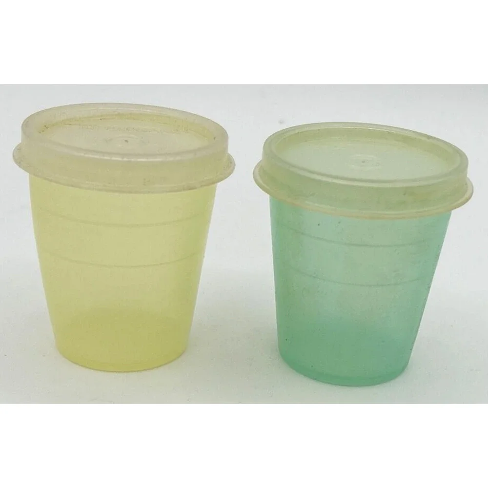 Vintage Tupperware Set of Two Mini Condiment‎ Cups 201-49 & 201-52 SKU U149